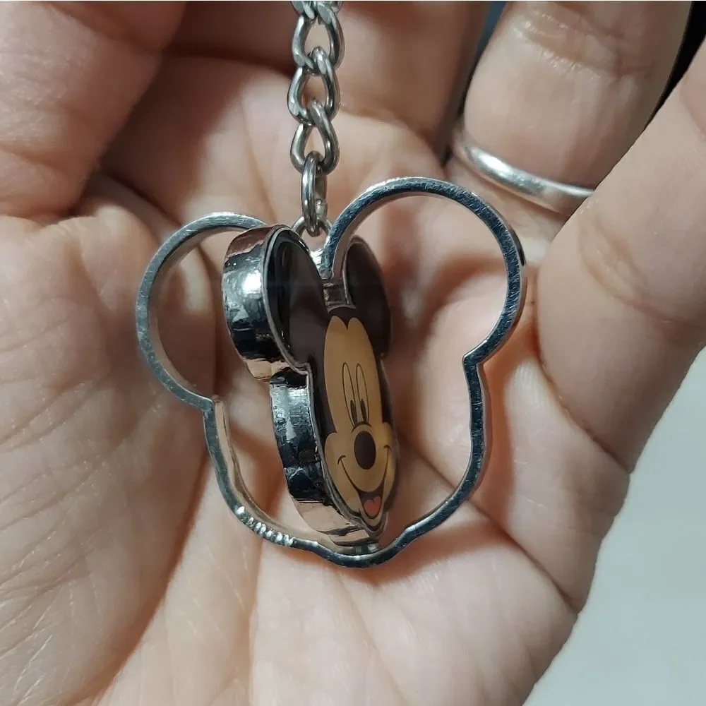 Disney Mickey Mouse Head Spinner Key Ring